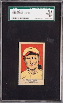 1923 W515-2 Strip Cards #14 Frankie Frisch - SGC 92 NM/MT+ 8.5